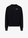 Off-white Mens Black Off-logo Crewneck Cotton Sweatshirt In Black