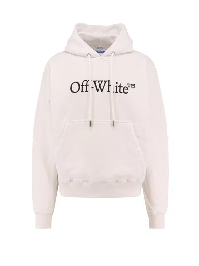 OFF-WHITE COTTON SWEATSHIRT WHIT FRONTAL LOGO PRINT
