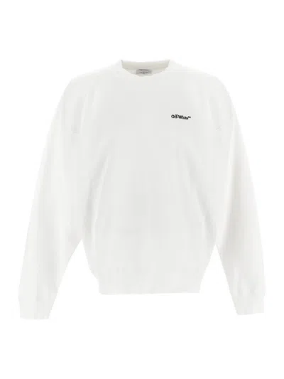 Off-white Cotton Sweatshirt In White