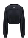 Off-white Cotton Sweatshirt With Frontal Logo In Gray