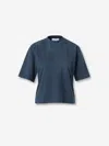 Off-white Round Neck T-shirt In Blue