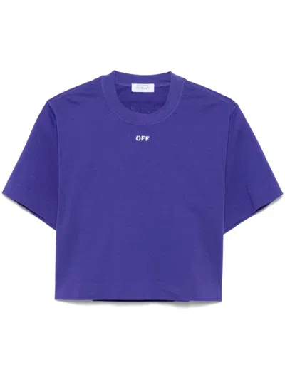 Off-white Cotton T-shirt In Blue