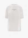 Off-white Regular Fit Cotton T-shirt With Printed Design In White