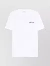 Off-white Cotton T-shirt With Graphic Design And Crew Neck In White