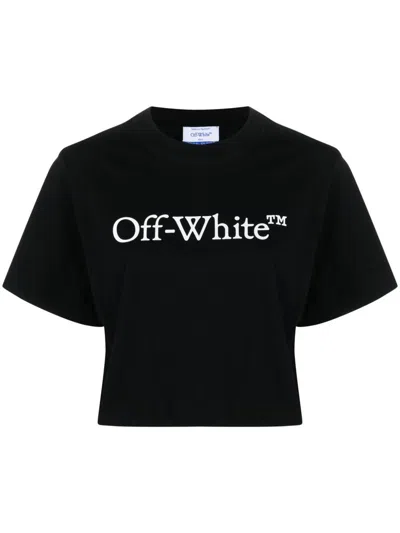 OFF-WHITE COTTON T-SHIRT WITH LOGO OFF WHITE