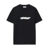Off-white 'spray Arrow' Black Crewneck T-shirt With Logo Lettering On The Front And Maxi Logo Print On The Rea
