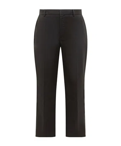 Off-white Cotton Tailored Trousers In Black