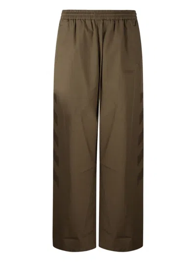 Off-white Cotton Track Pants In Brown