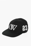 Off-white Cotton Twill Boxy Cap With Maxi Frontal Monogram