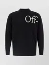 Off-white Cozy Knit Sweater Long Sleeves In Black