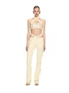 Off-white Cream Camo Cross-over Belt Pants