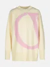 Off-white Cream Wool Sweater In Cream