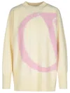 Off-white Cream Wool Sweater In Beige
