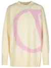Off-white Cream Wool Sweater In Cream
