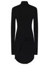 Off-white Off White Women Black Crepe Mini Dress In Black