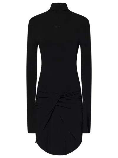 OFF-WHITE CREPE MINI DRESS