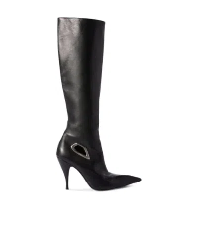 OFF-WHITE OFF-WHITE CRESCENT POINTED-TOE BOOTS