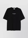 Off-white Black Crewneck T-shirt With Logo Lettering On The Front In Cotton Man In Multi