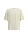 Off-white Crew Neck Short-sleeve T-shirt With All-over Logo In Neutral