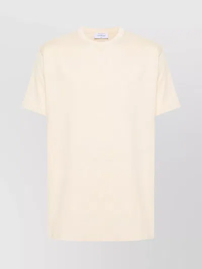 OFF-WHITE CREW NECK SOFT FABRIC T-SHIRT