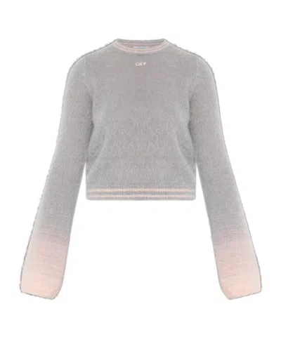 Off-white Crew Neck Sweater In Gray