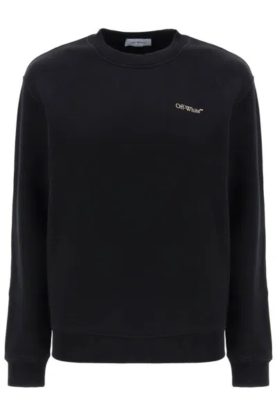 Off-white Crew-neck Sweatshirt With Diag Motif In Black