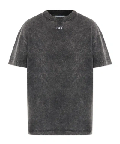 Off-white Crew Neck T-shirt In Black