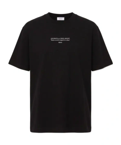 Off-white Crew Neck T-shirt In Black
