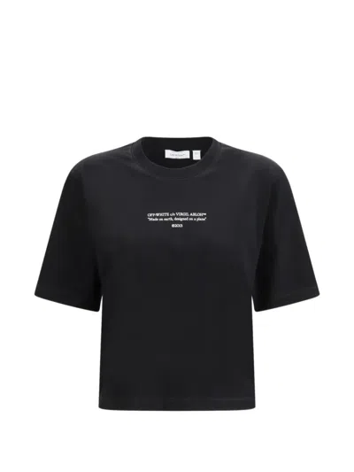 Off-white Made On Earth Designed On A Plane T-shirt In Black