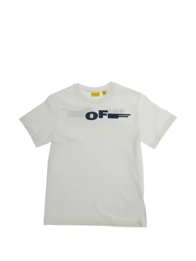Off-white Kids' Crew-neck T-shirt In Gray