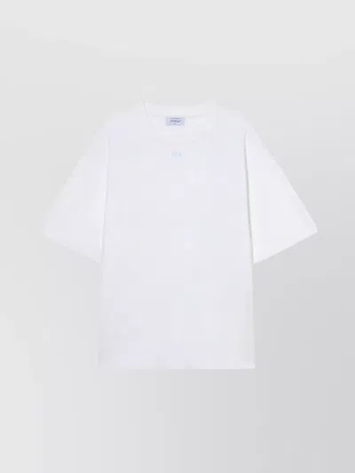Off-white Crew Neck T-shirt Short Sleeves Design In White