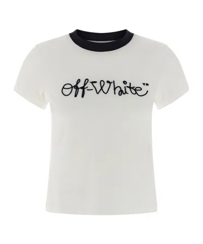OFF-WHITE OFF-WHITE LOGO DETAILED CREWNECK T-SHIRT