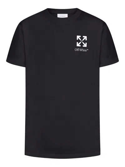 Off-white Crew Neck T-shirt With Logo In Black
