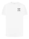 Off-white Arrow Print Slim Fit Cotton T-shirt In White