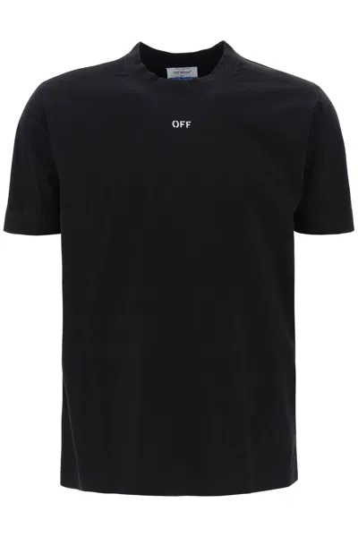 Off-white Crew-neck T-shirt With Off Print In Black