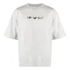 Off-white Faces Print Short-sleeve T-shirt In Gray