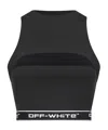 Off-white Arrow-motif Jacquard Crop Top In Black