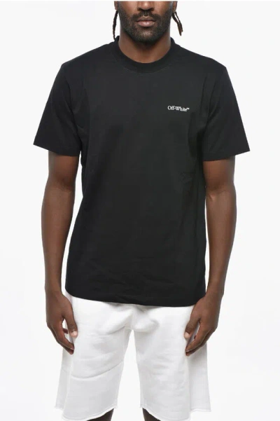 Off-white Crew Neck Windy Arrow T-shirt With Back Print In Black