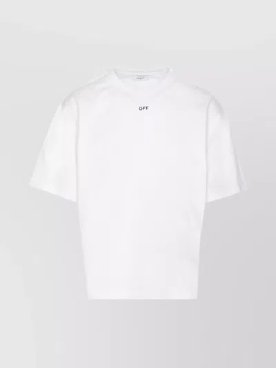 Off-white Crewneck Graphic Print T-shirt Vibe Arrow Skate In White