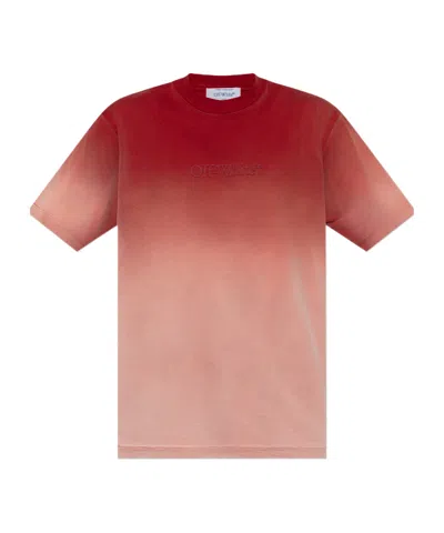 Off-white Crewneck Short-sleeved T-shirt In Pink
