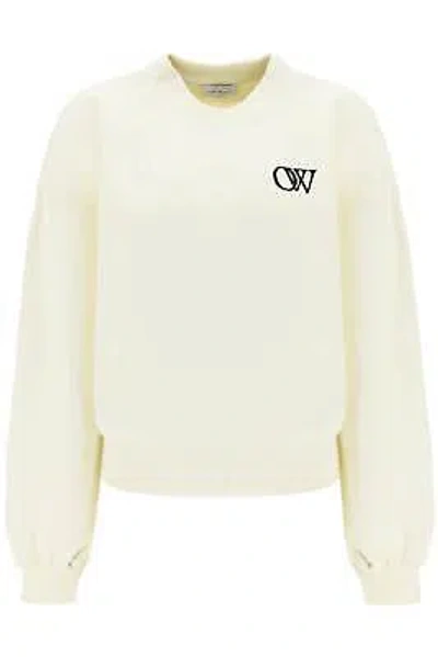 Pre-owned Off-white Crewneck Sweatshirt In Beige Bla