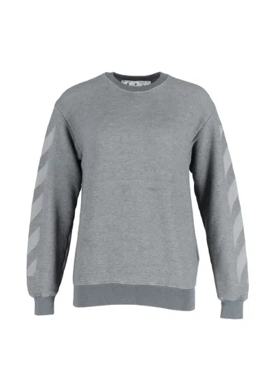 Pre-owned Off-white Crewneck Sweatshirt In Gray