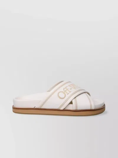 Off-white 'criss Cross' Slippers Leather Blend