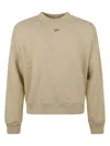Off-white Croco Arrow Skate Sweatshirt In White/brown