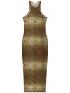 Off-white Croco Dress In Green