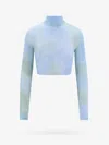 Off-white Top Crop Fit Con Effetto Tie-dye