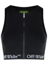 Off-white Off White Crop Top In Black Polyamide Blend In Black