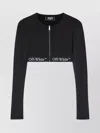 Off-white Off White Cropped Top With Logo Band In Black