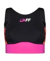 Off-white Color-block Sports Bra In Black