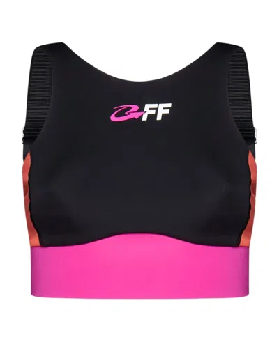 OFF-WHITE OFF-WHITE LOGO PRINTED CROPPED TOP